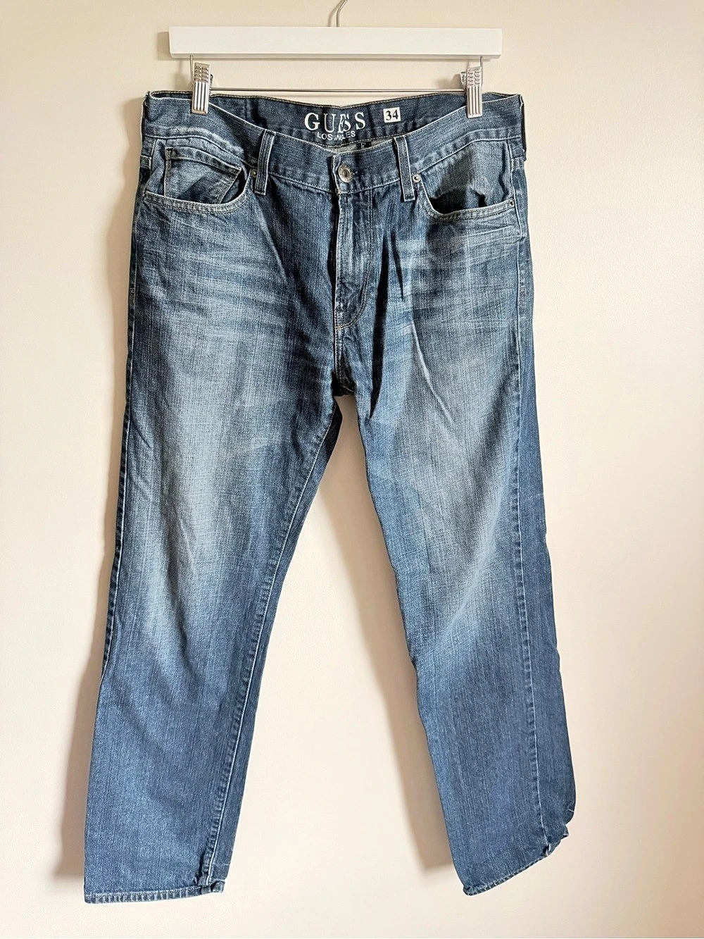 GUESS Men's Jeans Lincoln Slim Straight Leg Blue Waist 34
